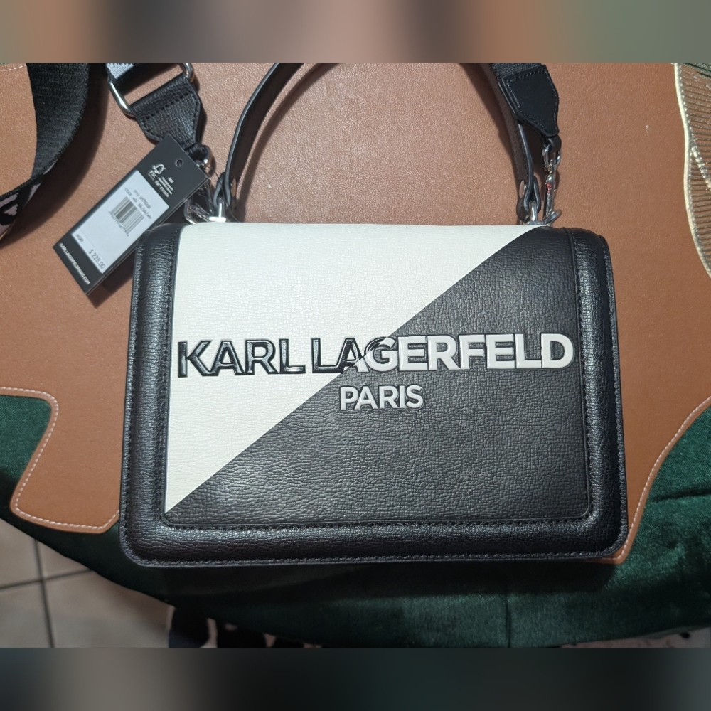 NWT Karl Lagerfeld Black and White Women's Bag